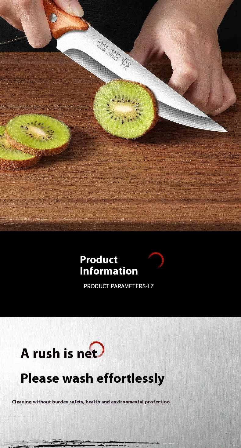 Professional Stainless Steel Fillet Knife - Forged Boning Fish Slicing Knife with Wooden Handle