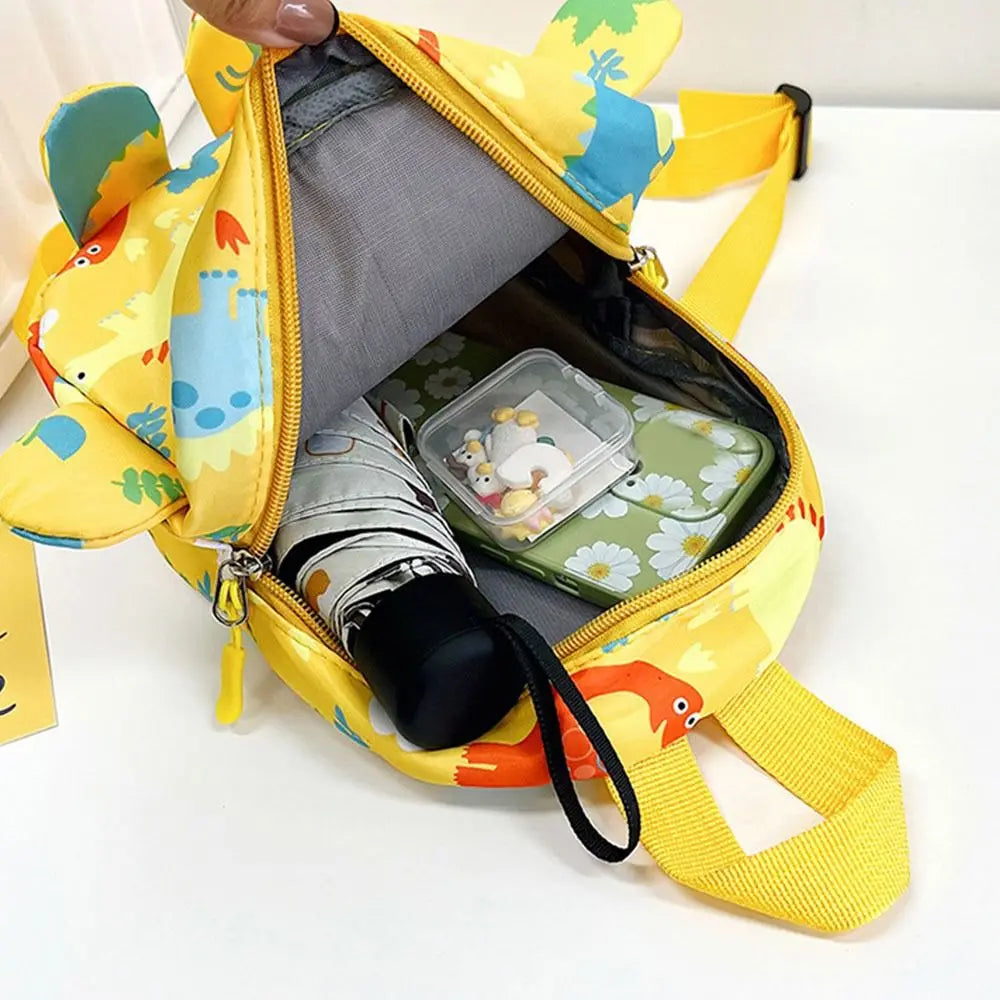 Kids Dinosaur Backpack - Kawaii Nylon Schoolbag for Boys and Girls - ZOOMNSTORE