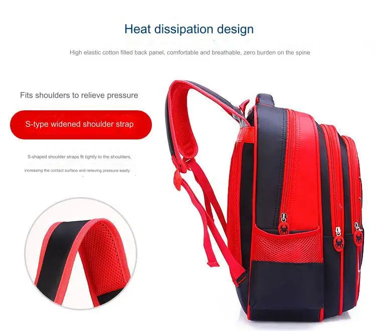 3D Kids Backpack - Durable Spider King Design - ZOOMNSTORE