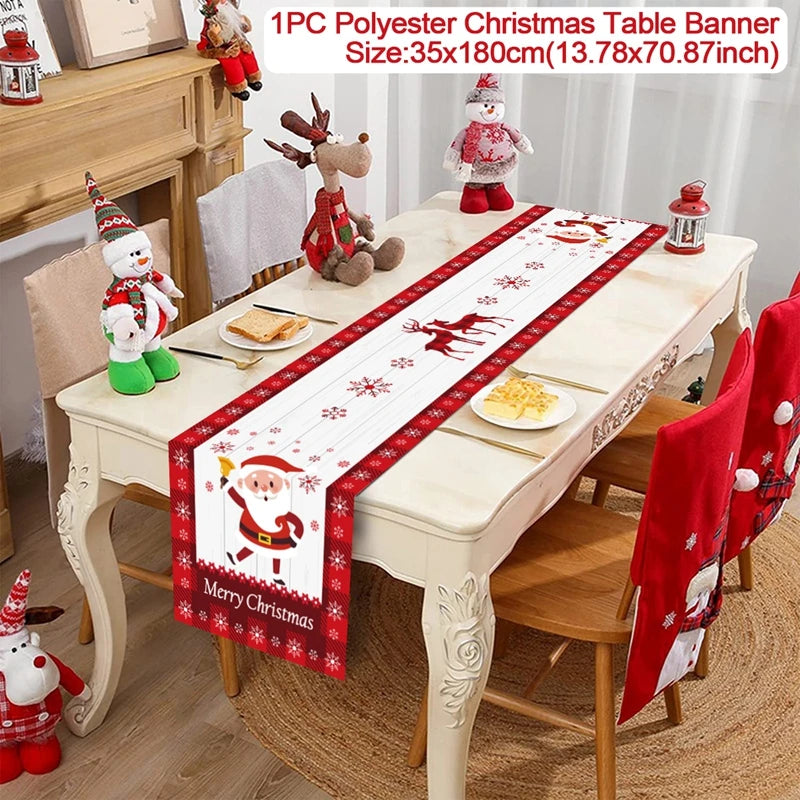 Christmas Table Runner - Holiday Decor for Home 2024 New Year Gift 2025