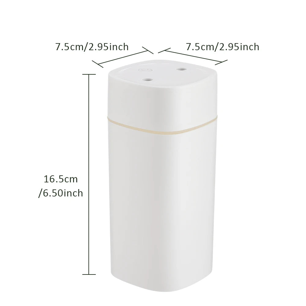 Portable USB Humidifier - 600ml Aroma Diffuser with Colorful Night Light for Home Car