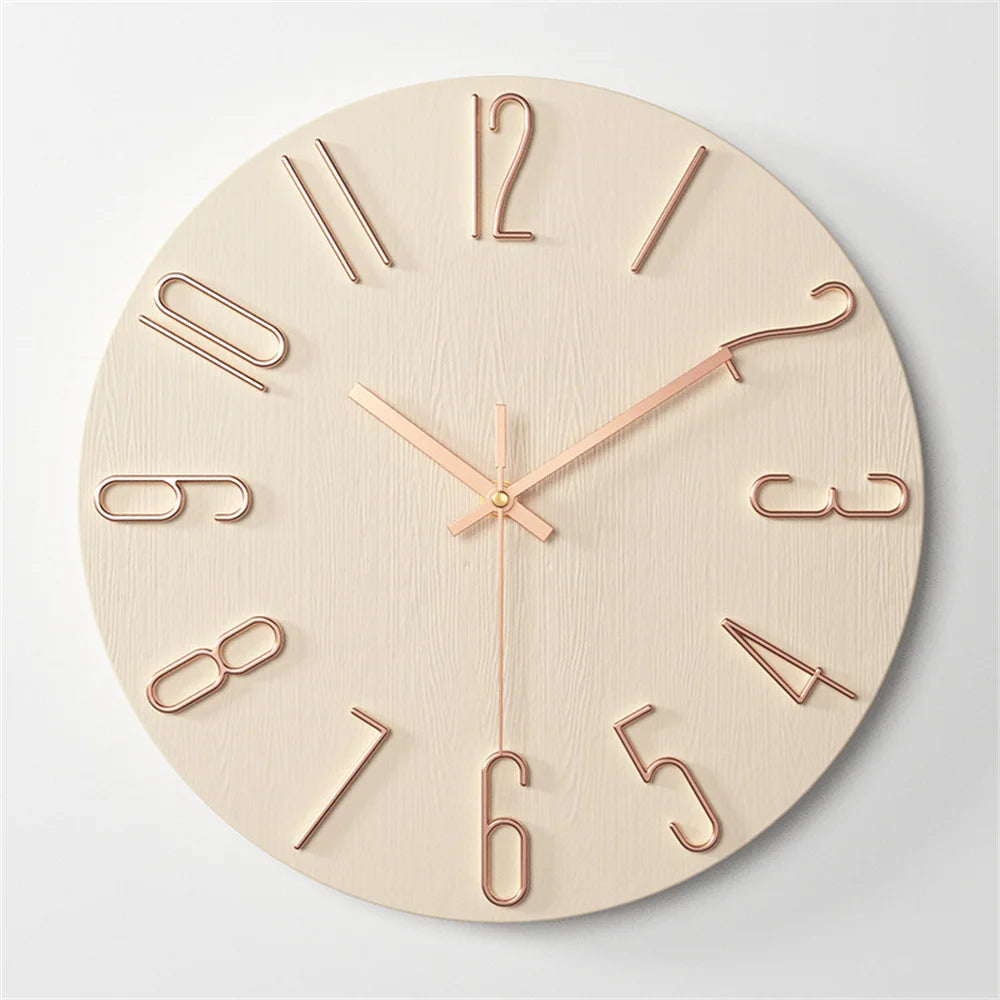 Battery-Powered 12-Inch Analog Wall Clock - Small Clock for Home Office Kitchen and Classroom