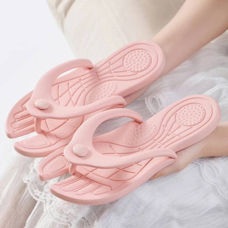 Hot Sale Men Travel Portable Flip-flops Folding Slippers Indoor And Outdoor Soft-soled Beach Hotel Couple Sandals Woman Slides