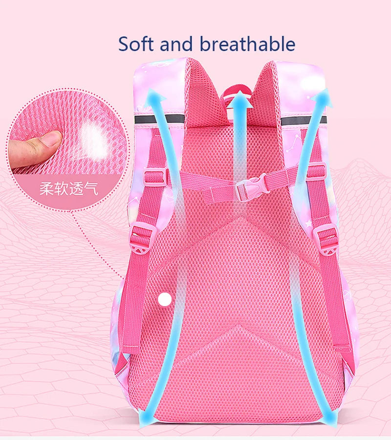 Kawaii Pink Girls Backpack - Cute Waterproof School Bag for Kids and Teens - ZOOMNSTORE