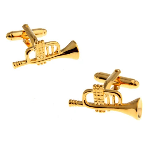 Guitar Cuff Links - Brass Music Cufflinks | Classic Style Men's Accessories