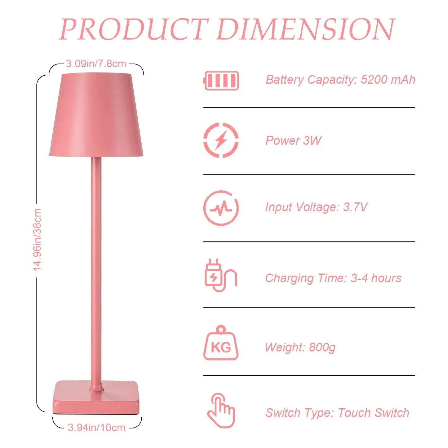 Wireless Wine Bottle Lamp - USB Rechargeable LED Table Light with Touch Control for Bar and Cafe Decor - ZOOMNSTORE