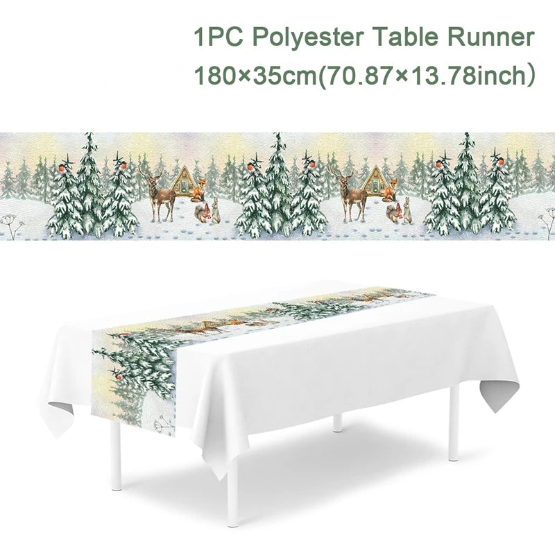 Christmas Table Runner - Holiday Decor for Home 2024 New Year Gift 2025