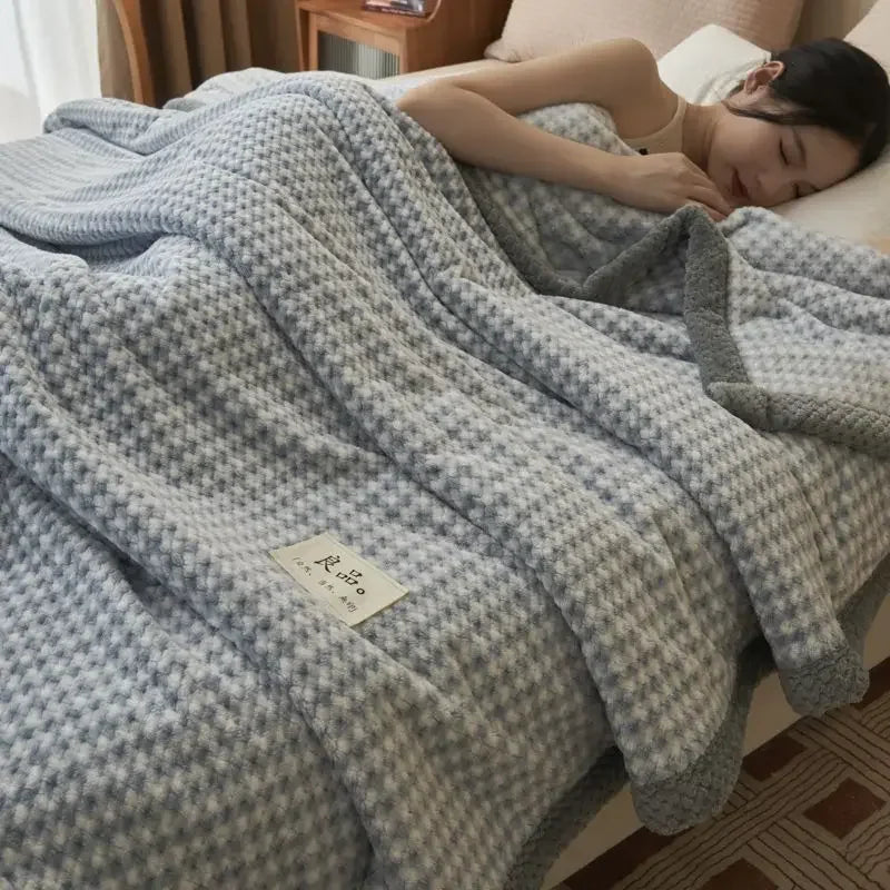 Soft Chenille Knit Throw Blanket - Handmade Machine Washable Cozy for Couch Bed - ZOOMNSTORE
