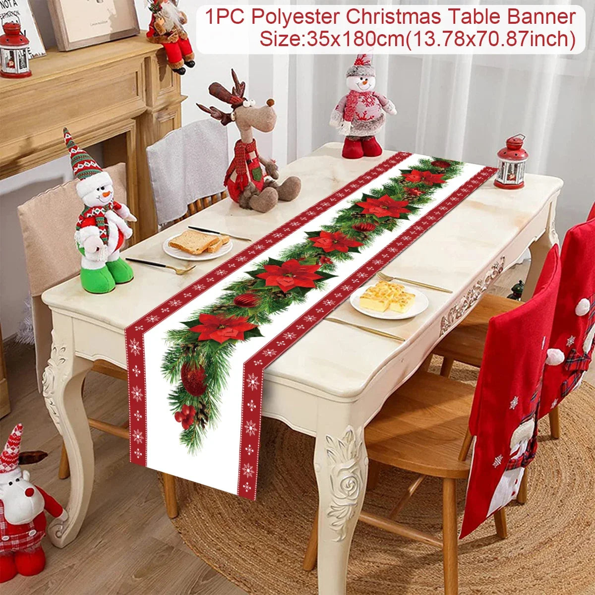 Christmas Table Runner - Holiday Decor for Home 2024 New Year Gift 2025