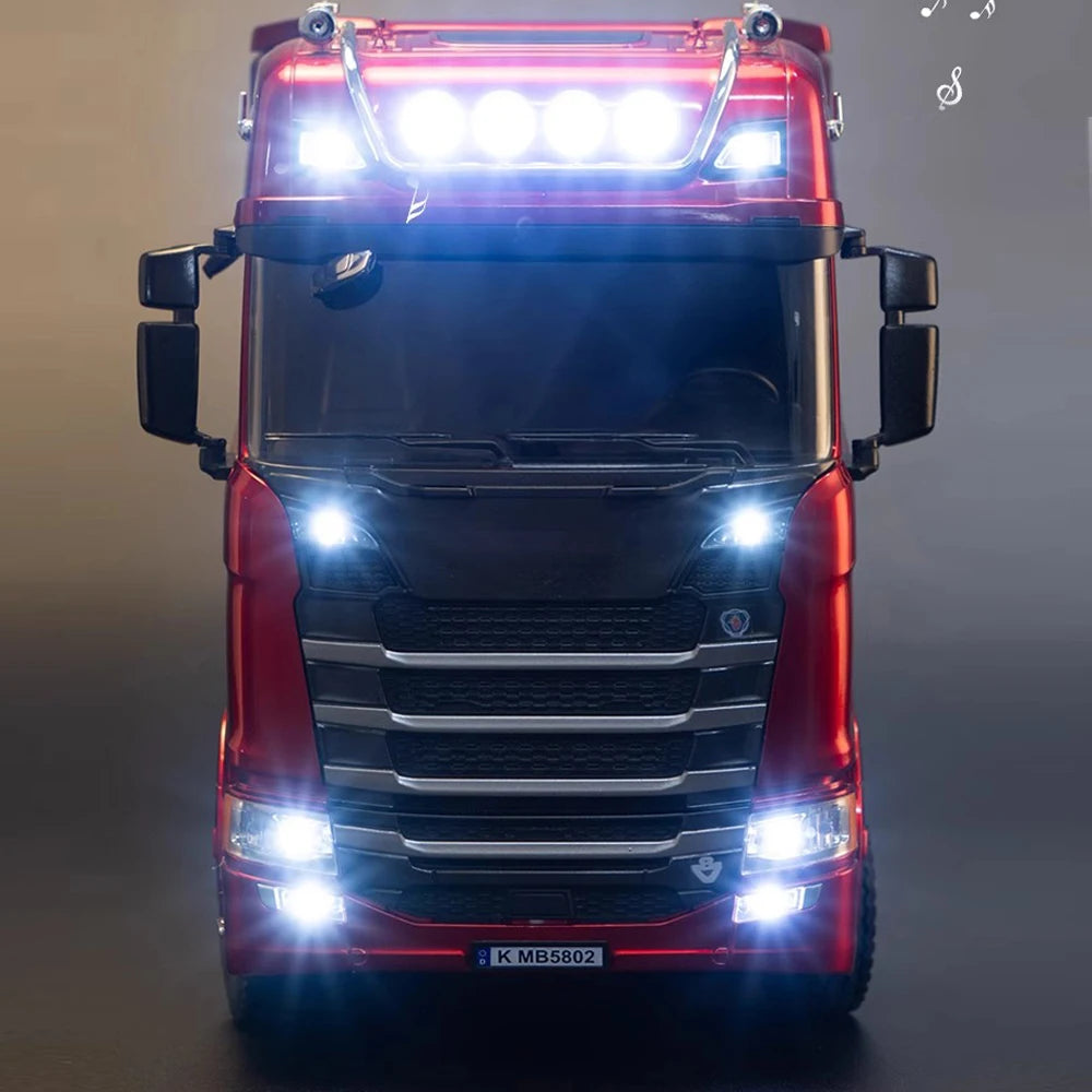 HUINA 1501 770S RC Tractor Truck - 118 Scale Alloy Engineering Vehicle with Lights and Sounds - ZOOMNSTORE