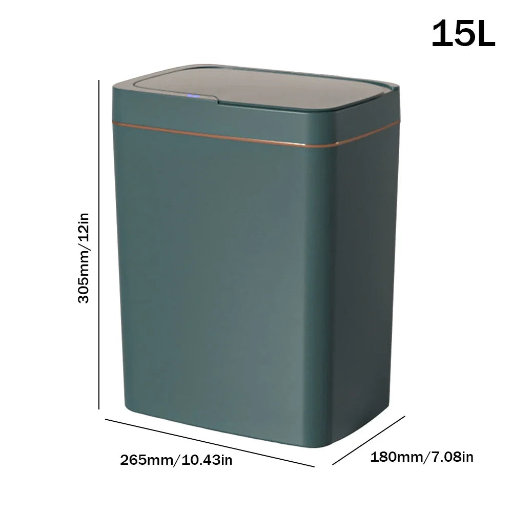 Smart Sensor Touchless Trash Can - Waterproof Electric Garbage Bin for Kitchen Bathroom