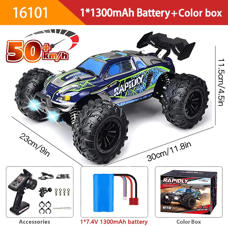 116 4WD RC Monster Truck - High Speed Drift Remote Control Car for Kids