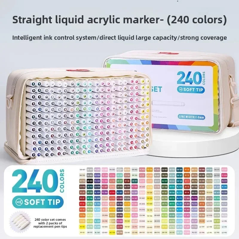 Acrylic Markers Set - 9 Color Art Pens for Rock Painting DIY Crafts