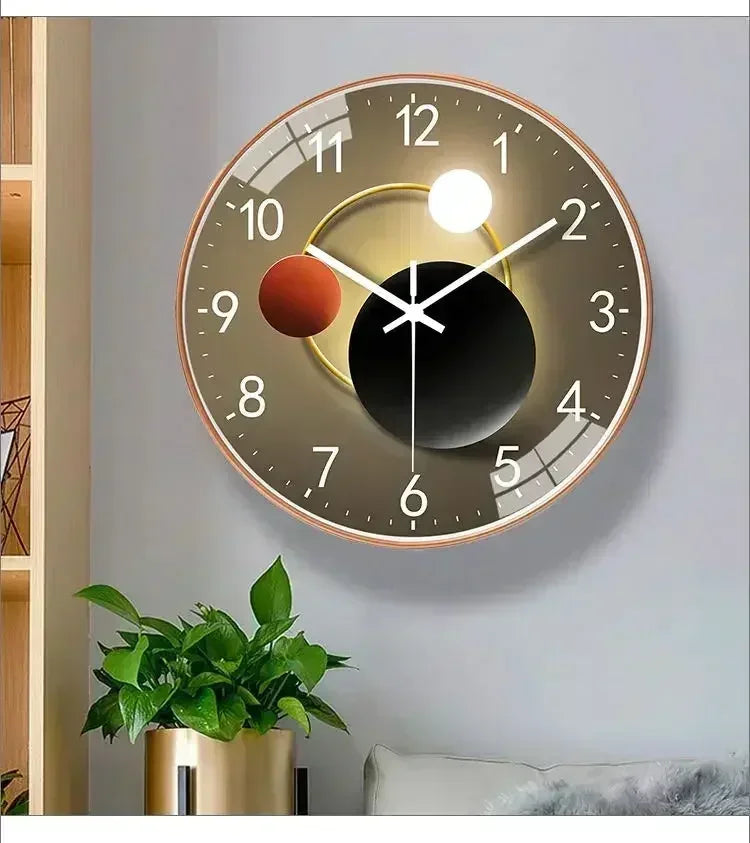 Silent Battery Operated Wall Clock - Non-Ticking Decor for Home Office
