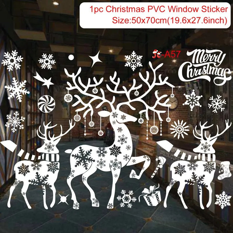 Merry Christmas Window Sticker - Holiday Home Decorations 2024-2025