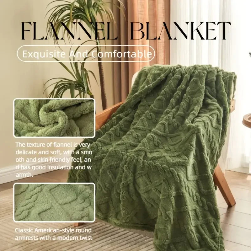 Ultra-Soft 3D Plush Fleece Blanket - Cozy Warmth Flannel Throw - ZOOMNSTORE