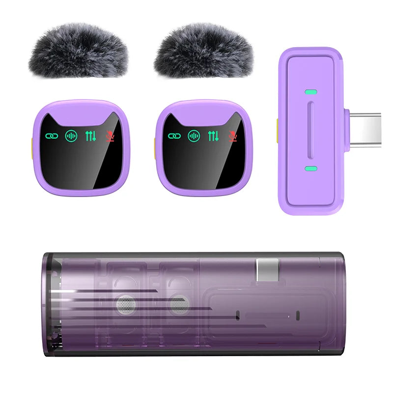 Mini Wireless Lavalier Microphone, With Charging Case, Long Battery Life, Latest Noise Reduction Technology
