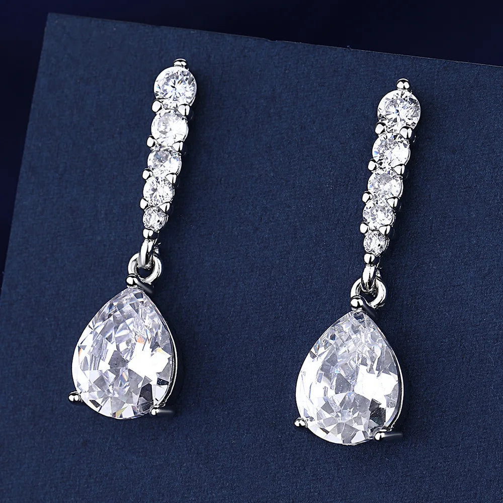 925 Sterling Silver CZ Stud Earrings - Cute Fashion Jewelry for Women and Teens