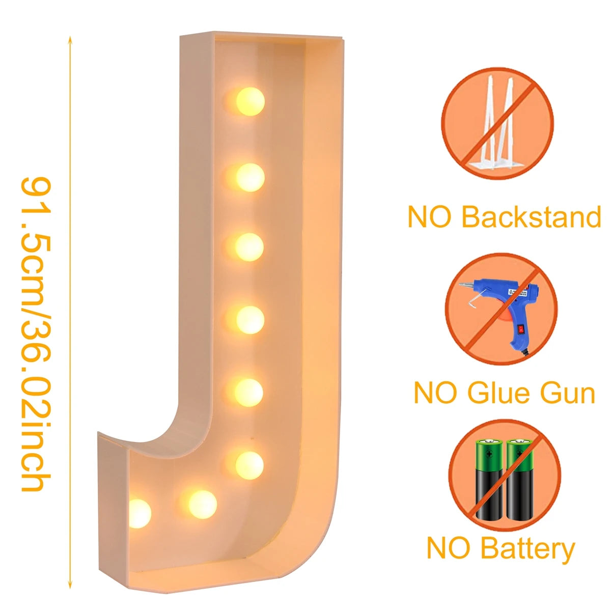 Giant LED Light Box - 915CM Baby Shower Birthday Wedding Decor