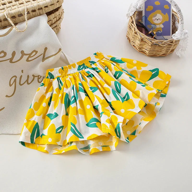 Kids Girls Skirt Shorts Summer Cotton Breathable Kids Skirt Pants Casual Baby Bloomers Children Short Pants Baby Stuff