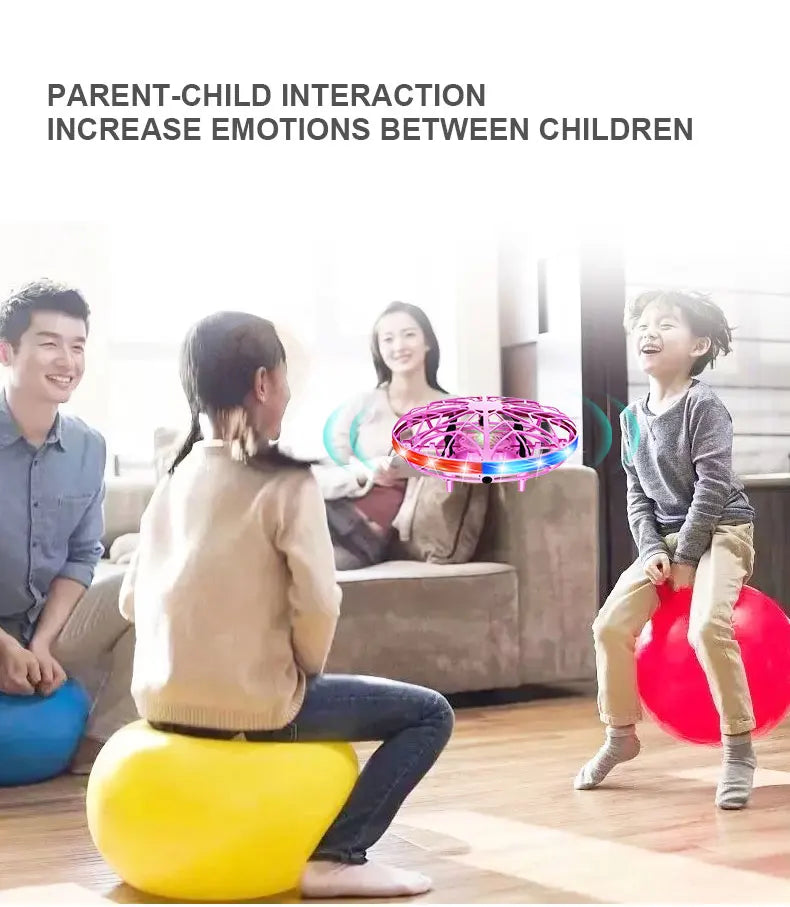 Mini Induction Drone - Colorful Flying Helicopter UFO Ball Toy for Kids - ZOOMNSTORE
