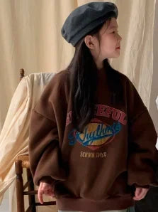 Childrens Fleece Hoodie - Warm Korean Pullover for Boys Girls - ZOOMNSTORE