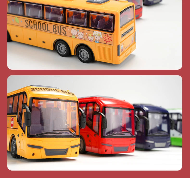 Remote Control Tour Bus - Electric School City Model with Lights for Kids - ZOOMNSTORE