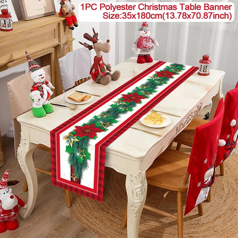 Christmas Table Runner - Holiday Decor for Home 2024 New Year Gift 2025