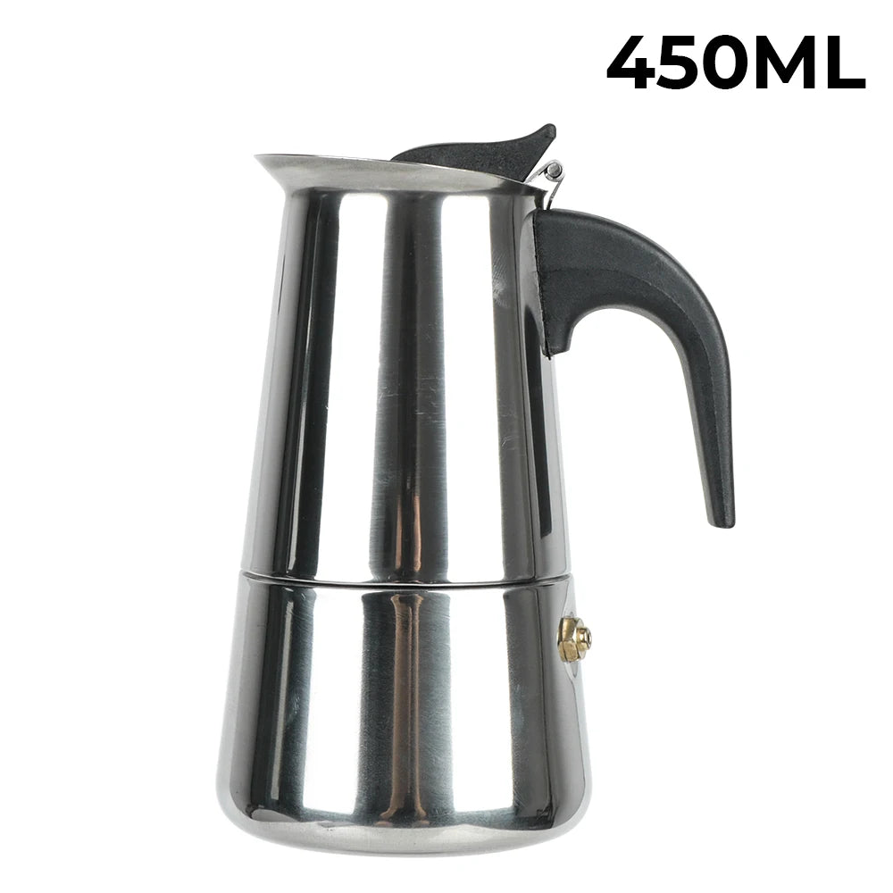 Italian Mocha Coffee Pot - Portable Aluminum Octagonal Coffee Tea Maker - ZOOMNSTORE