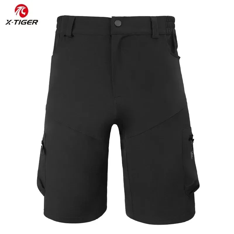 X-TIGER Mountain Bike Shorts Multi-Pockects Breathable Loose Riding Road Shorts Climbing Running Bicycle Pants