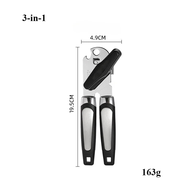 Stainless Steel Manual Can Opener - Multifunctional Kitchen Gadget Bottle Opener - ZOOMNSTORE