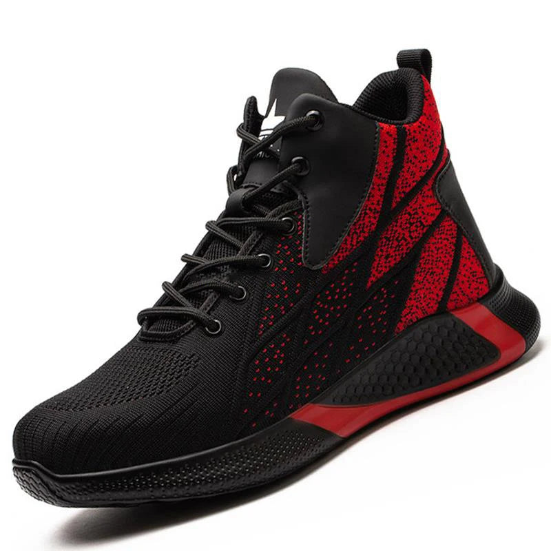 Steel Toe Safety Boots - Lightweight Kevlar Puncture Resistant Work Shoes With Wear-Resistant Rubber Sole