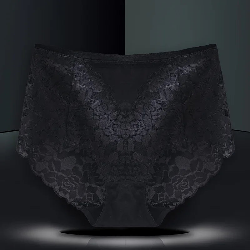 Women's High Waist Seamless Panties Sexy Lace Large Size M-5XL Briefs Embroidery Panties for Women Female Underwear Lingerie
