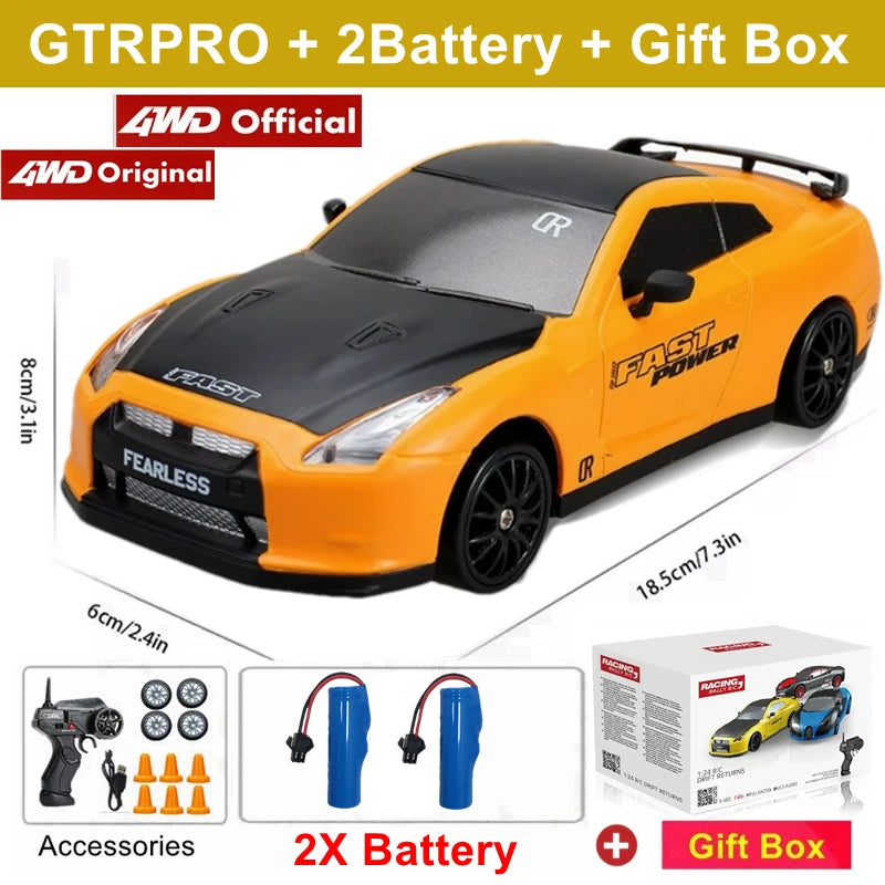 RC Drift Car 4WD - LED Remote Control Racing Vehicle for Kids Adults