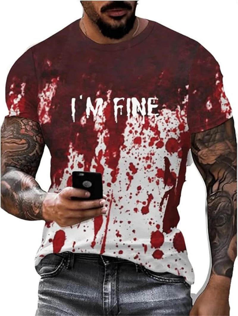 3D Printed Horror T-Shirt - Casual Short Sleeve Tee for Men and Women - ZOOMNSTORE