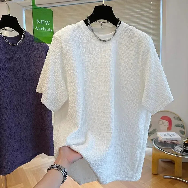 Men's Casual T-Shirt – Loose Breathable Quick-Dry Korean Top