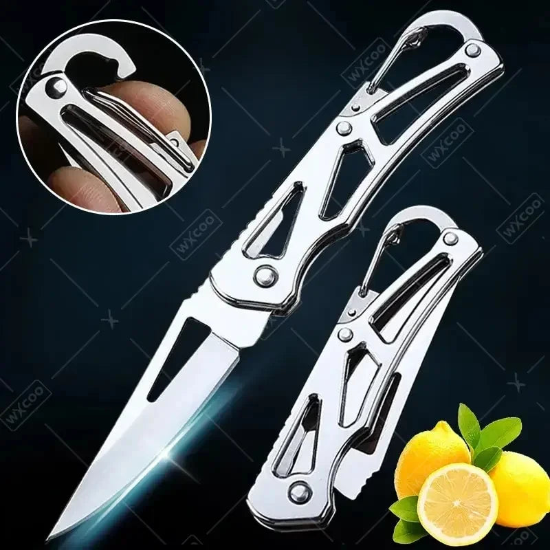 Folding Pocket Knife - Stainless Steel Multifunctional Kitchen Knife