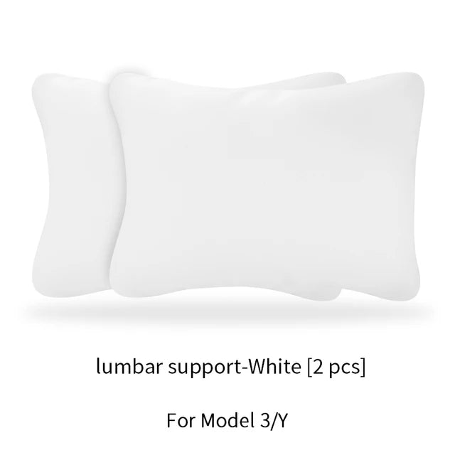 Tesla Neck Pillow – Soft Car Seat Cushion with Premium Nappa Leather & Elastic Strap