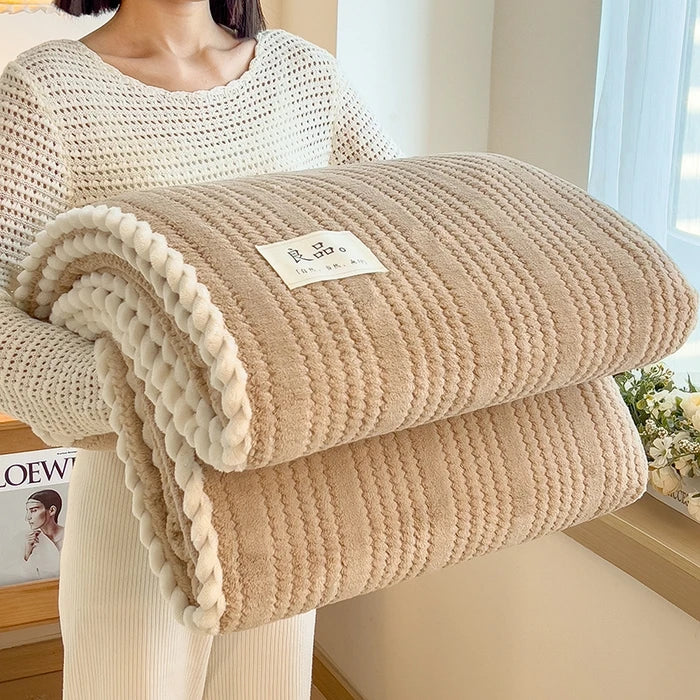 King Size Plaid Throw Blanket - Winter Sofa Comforter
