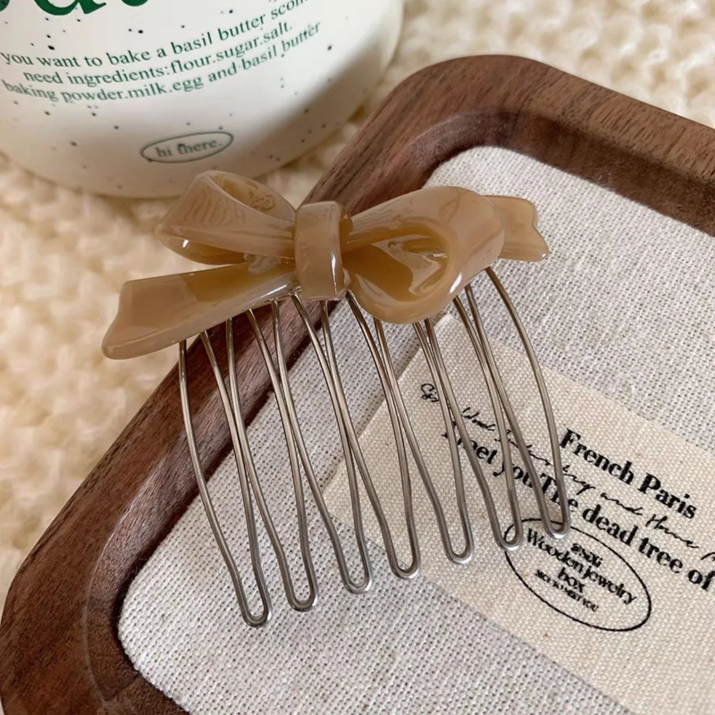 Women's Acrylic Bow Hair Combs,Elegant Hair Side Combs, Stylish For Updo Hairstyling & Daily Wear, Trendy Hair Accessories
