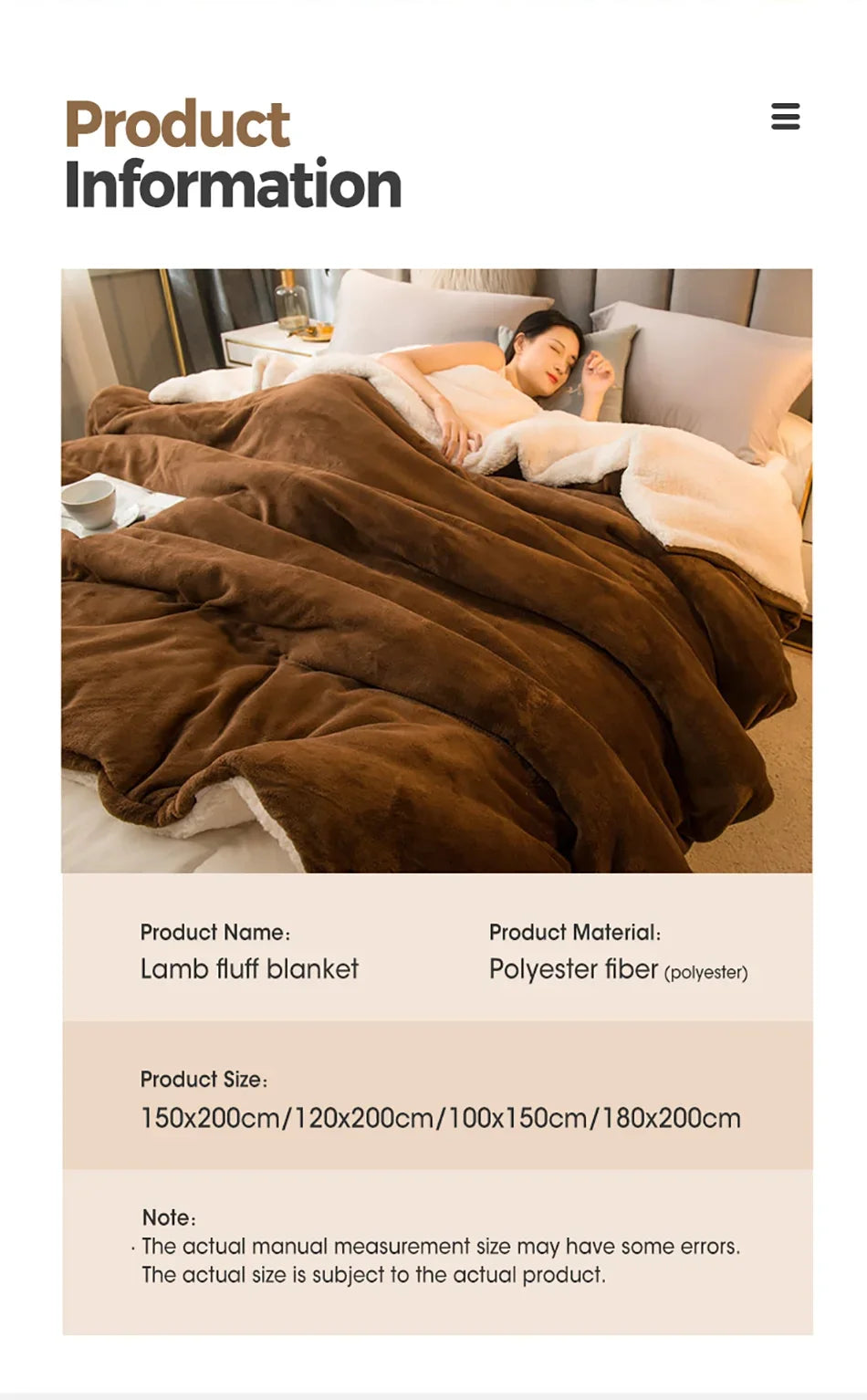 Double-Sided Wool Throw Blanket - Queen Bedspread for Winter Warmth - ZOOMNSTORE