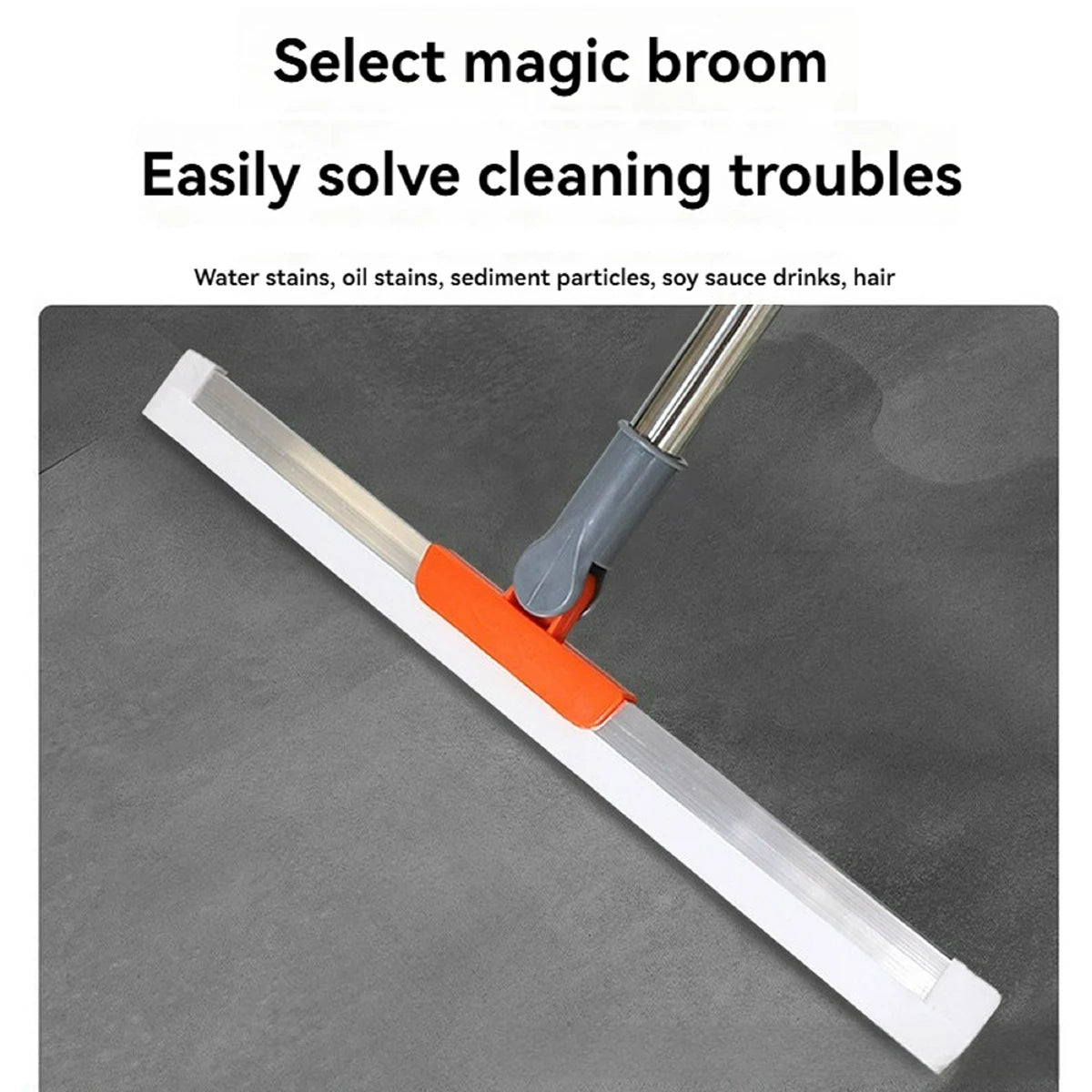 Multi-Functional Silicone Broom - Efficient Wiping Mopping Tool