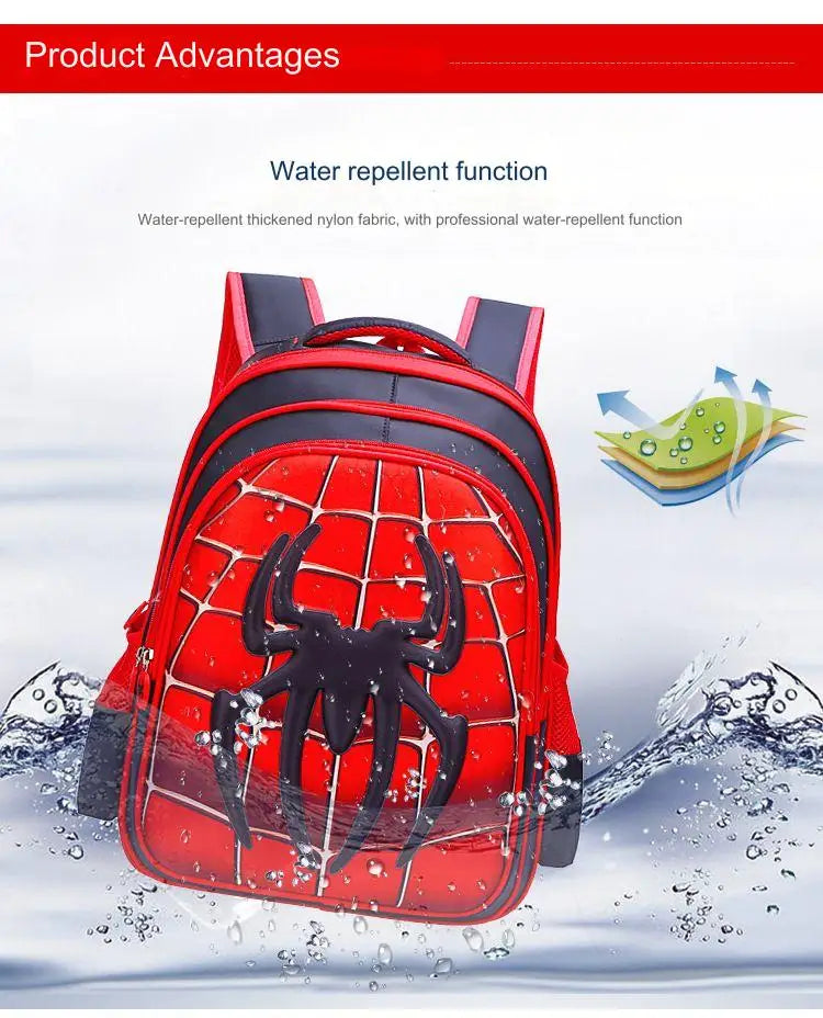 3D Kids Backpack - Durable Spider King Design - ZOOMNSTORE