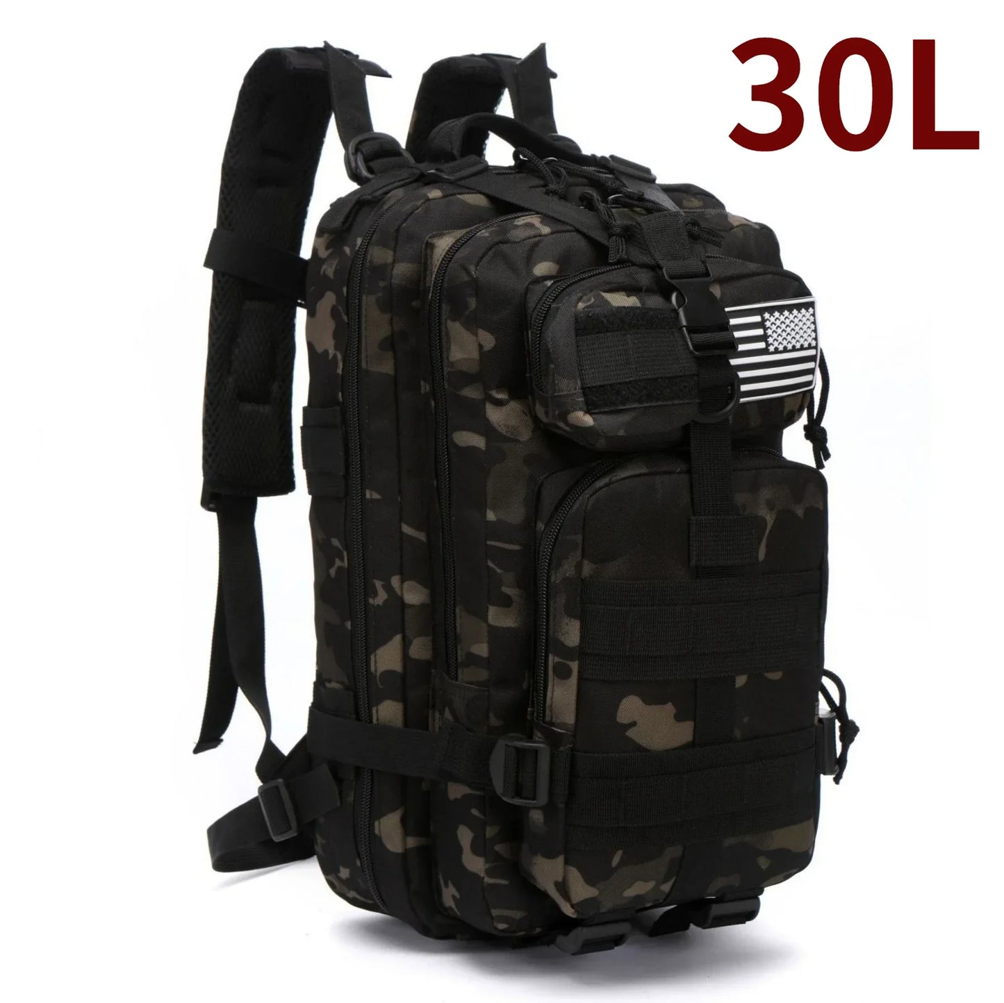Waterproof Tactical Backpack - 30L50L Nylon Rucksack for Hiking Camping Fishing and Hunting
