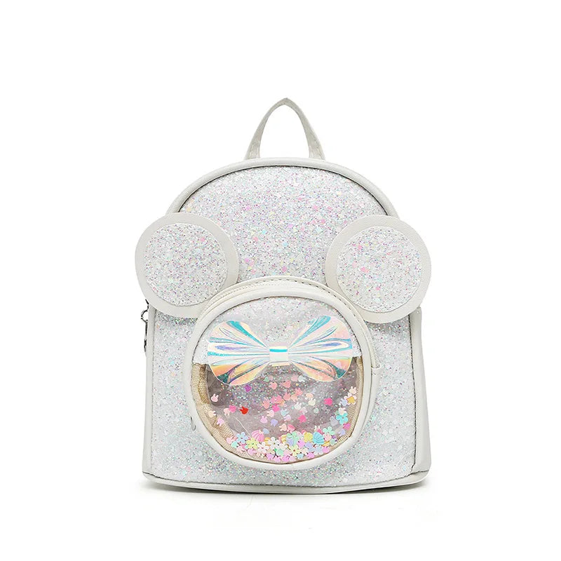 Cute Sequin Backpack for Girls - Cartoon Princess Kindergarten Schoolbag - ZOOMNSTORE