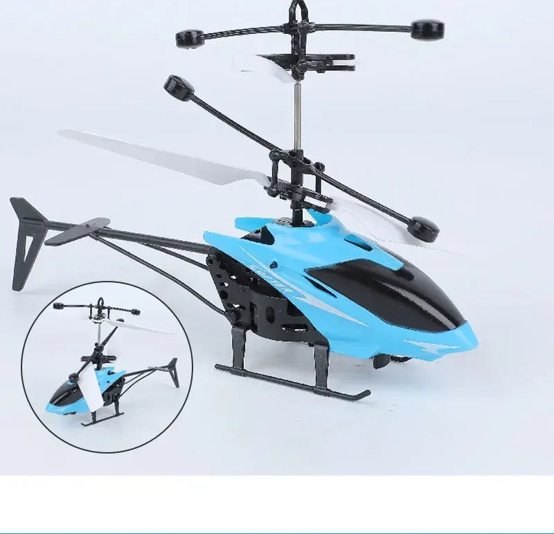 Rechargeable Mini RC Drone - Safe Fall-Resistant Helicopter Toy for Kids No Remote Control Battery - ZOOMNSTORE
