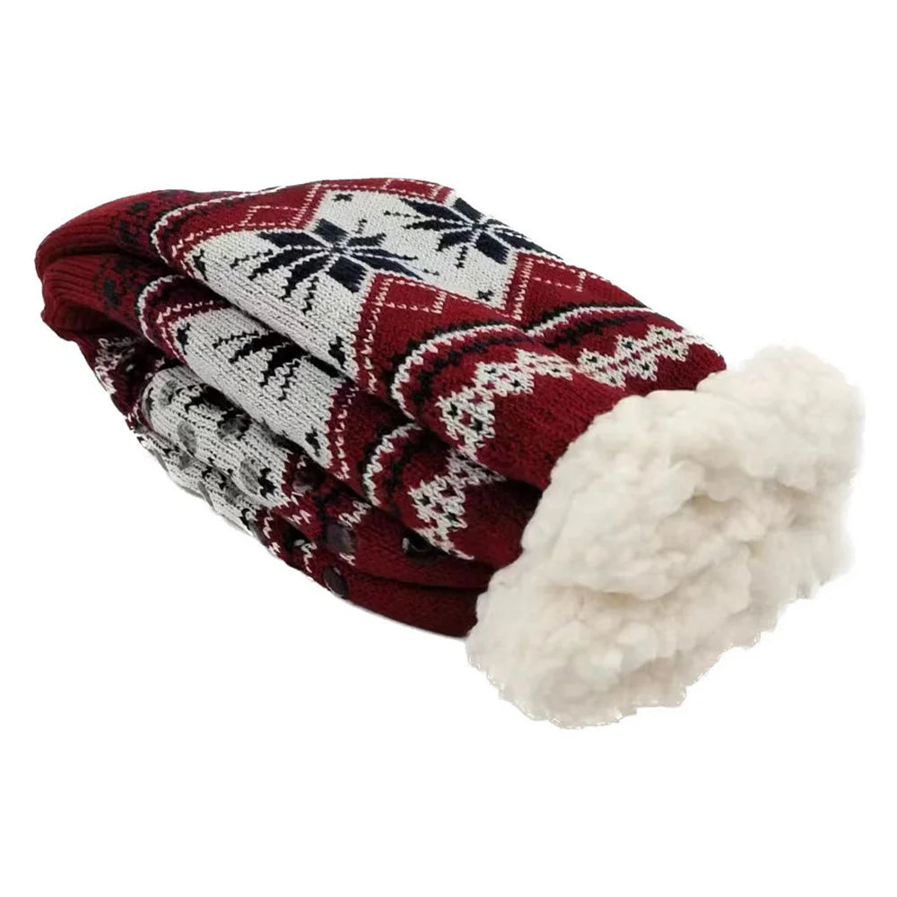 Mens Fluffy Thermal Winter Socks - Soft Non-Slip Fuzzy Floor Socks - ZOOMNSTORE