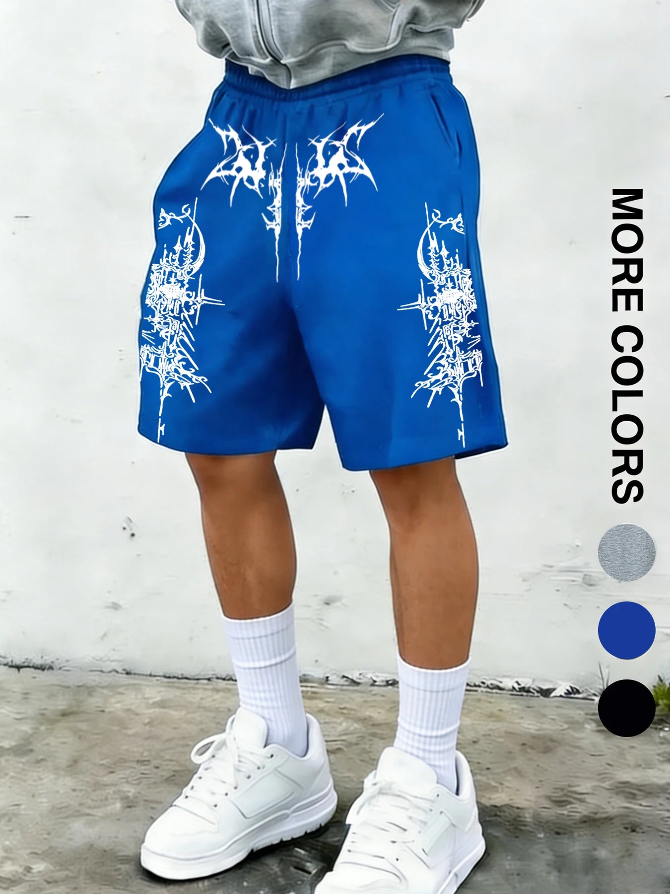 Men's Summer High-Street Style Printed Knit Shorts: Casual, Sporty, and Streetwear Shorts