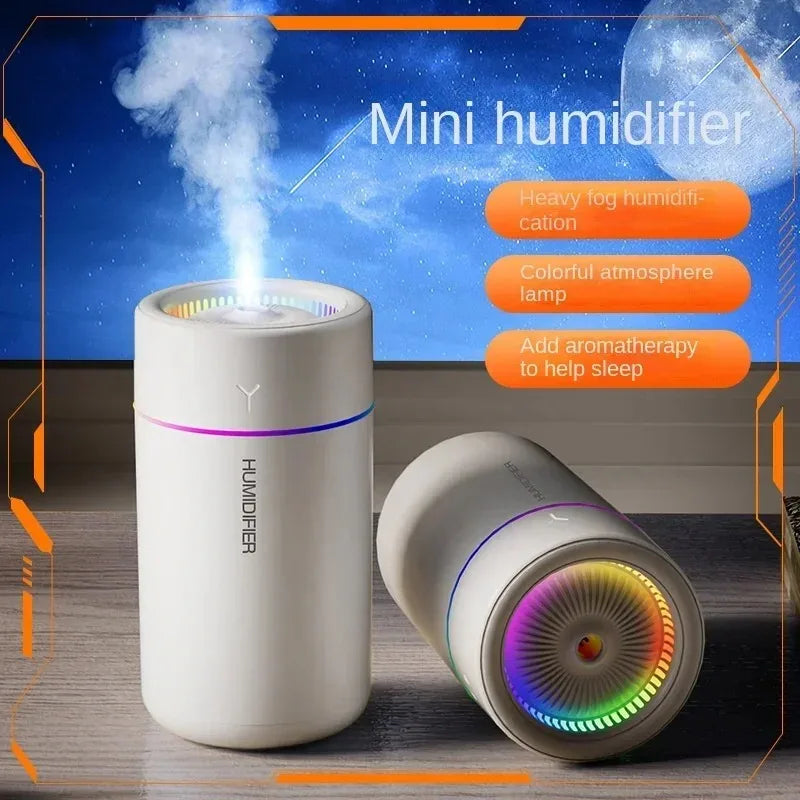 280ML Silent Aroma Diffuser - Colorful Humidifier with Atmosphere Light for Home Car - ZOOMNSTORE