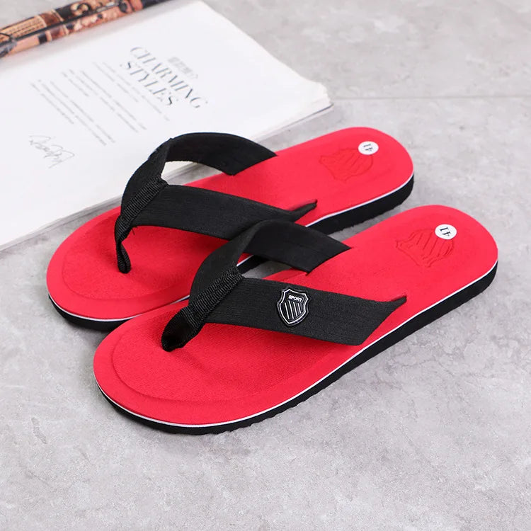 Mens Casual Flip Flops - Non-Slip Summer Beach Sandals